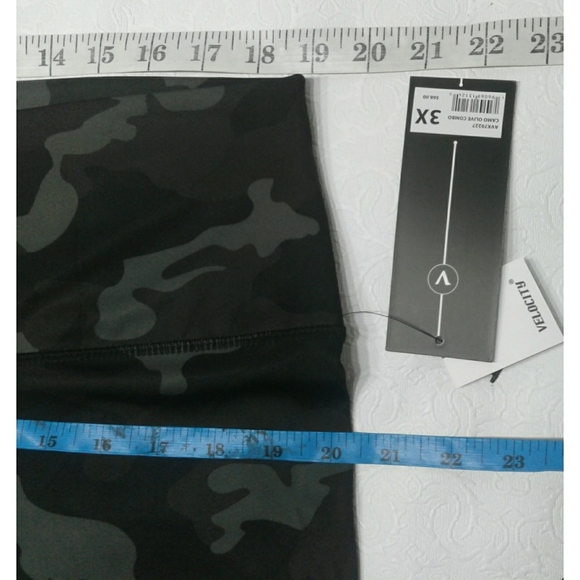 New Velocity camo olive combo Leggings plus size 3X - Picture 6 of 11